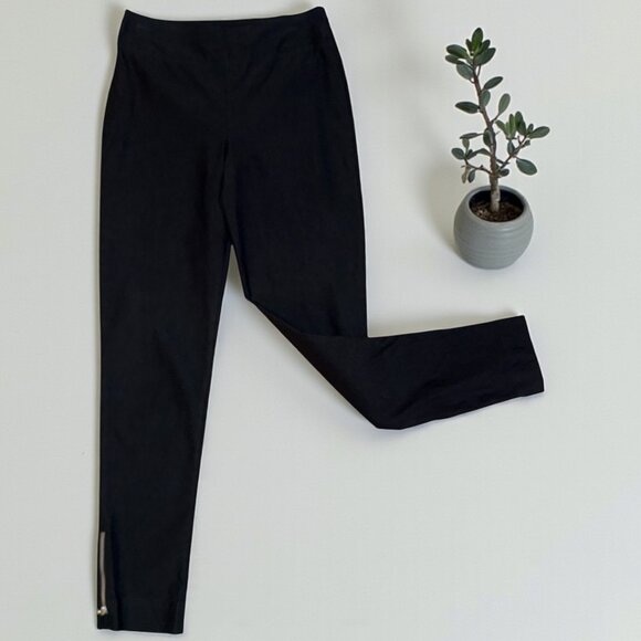 Mishca Size 4 Black Flat Front Zipper Ankle 2-Pocket Women's Pants - Picture 1 of 8